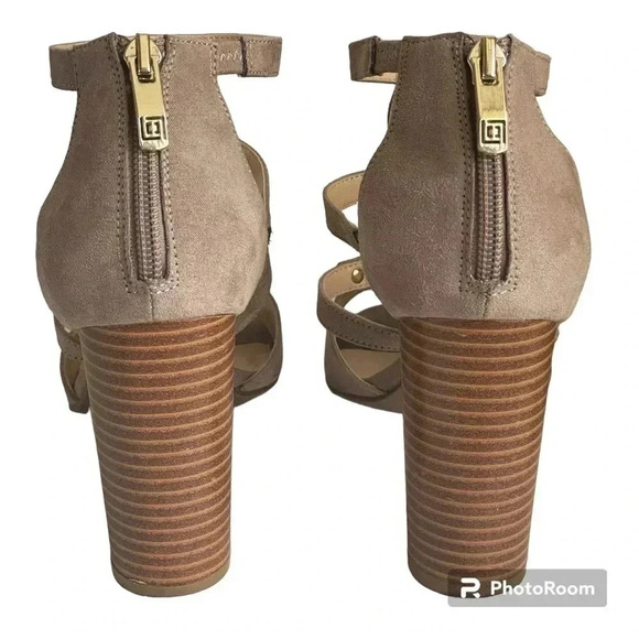 Liz Claiborne Nude Bahati Open‎ Toe Heeled Sandals | Size 9M - Picture 3 of 7